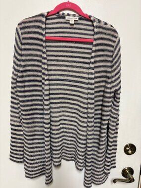 GEORGEOUS COLDWATER Navy/White Open Sweater. SZ. XL
